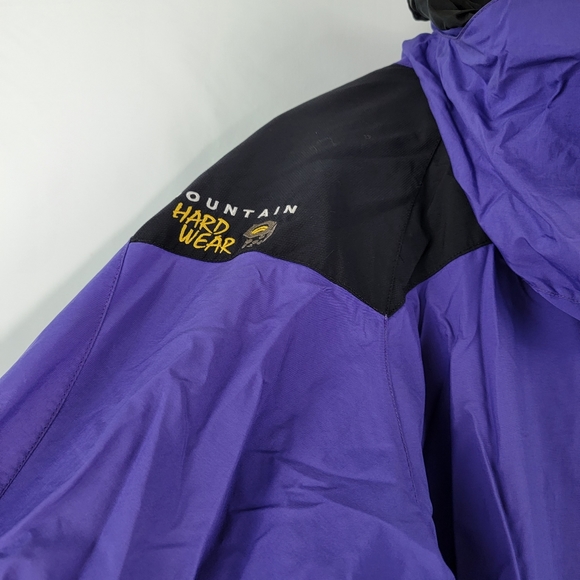 Mountain Hardware Conduit Purple Hooded Vented Rain Jacket Sz 12 Outdoor Nylon - Picture 8 of 12